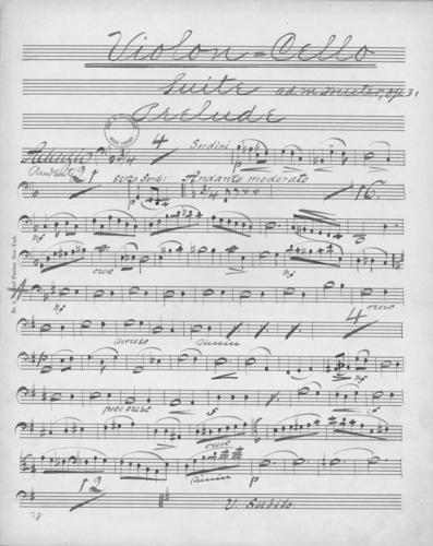 Opus 31 The falconer: cello