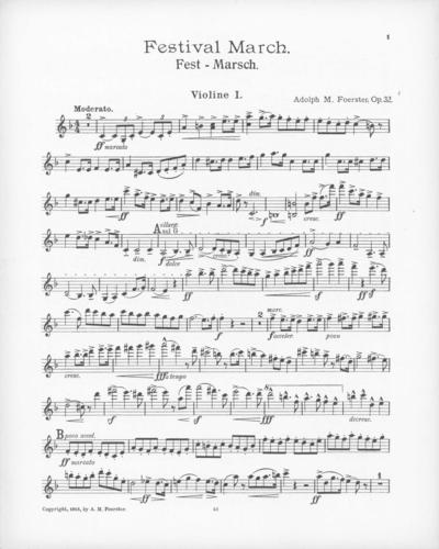 Opus 32 Festival March: 1st Violin