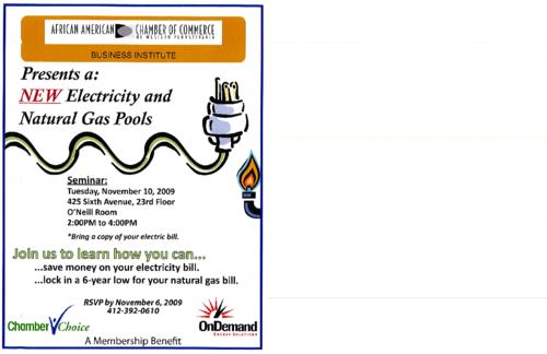 New Electricity and Natural Gas Pools-Flyer