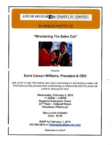 Structureing the Sales Call-Flyer