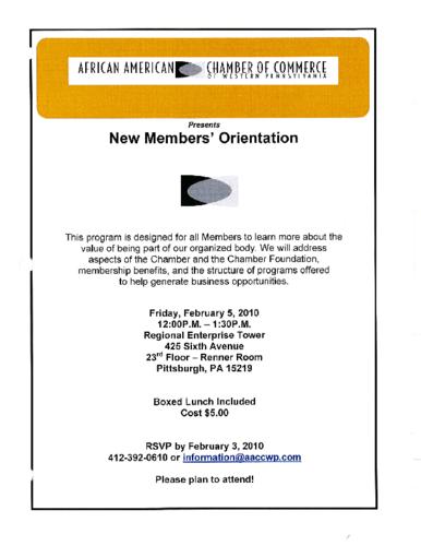 New Members' Orientation-Flyer