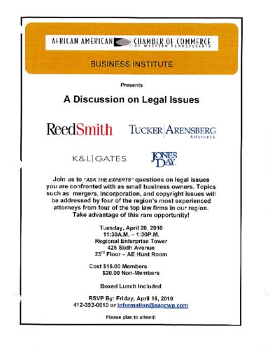 Discussion on Legal Issues-Flyer