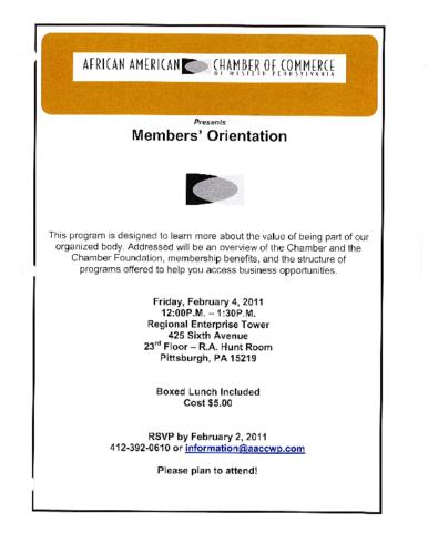 Members' Orientation-Flyer
