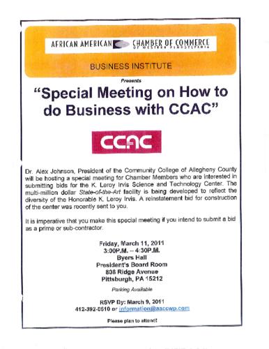 How to do Business with CCAC-Flyer