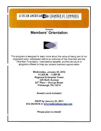 Members' Orientation-Flyer