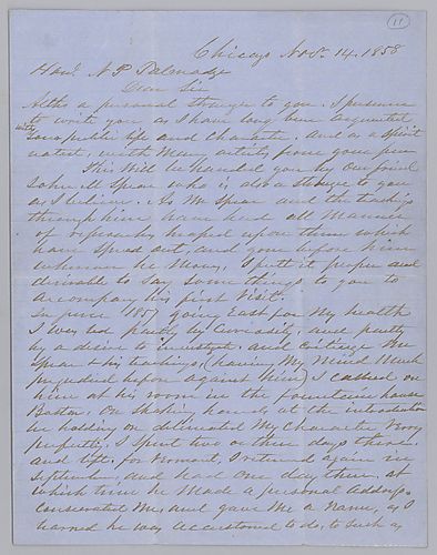 Thomas Richmond to Honorable N. P. Tallmadge