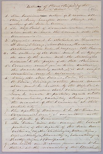 Outline of plans and purposes of the Sacred Order and Of Symbols for the Sacred Order