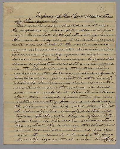 Purposes of the Spirit Association for the Year 1861, by J. M. Spear