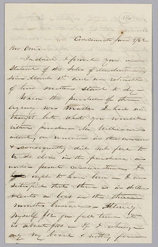 T. S. Sheldon to Bro Orvis, with cash accounts from March 1 to June 1, 1862