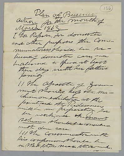 Plan of Business Action for the Month of March 1863, by J. M. Spear