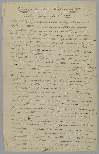 "Things to be thought of to the General Agent," by J. M. Spear