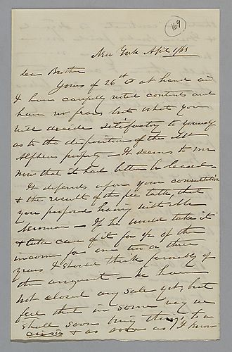 T. S. Sheldon to Dear Brother