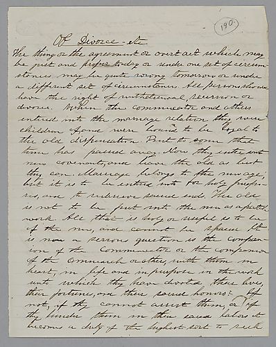 "Of Divorce, etc.," by J. M. Spear