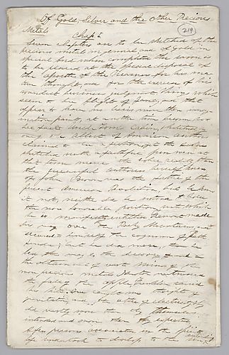 "Of Gold, Silver and the Other Precious Metals," by J. M. Spear