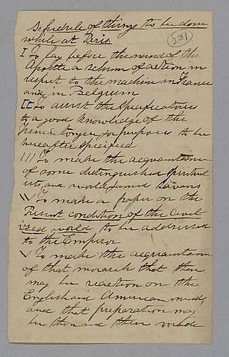 Schedule of things to be done while at Paris by J. M. Spear