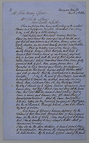 Thomas and Anne Etchells to Mr. and Mrs. John Murray Spear