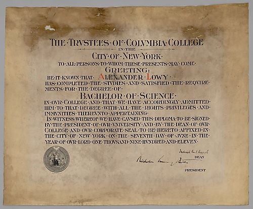 B.S. from Columbia College