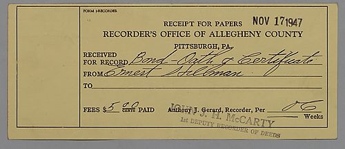 Ernest Hillman's Appointment to Allegheny County Commissioner