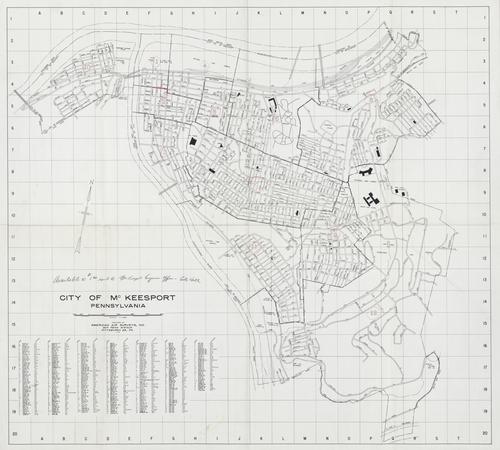 City of McKeesport, Pennsylvania map, prepared by American Air Surveys, Inc.