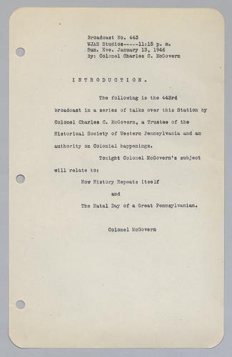 #443: The Natal Day of a Great Pennsylvanian