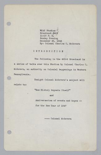 #494: Anniversaries of Events and Hopes for 1947