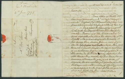 Letter written by George Washington (1732-1799) to his nephew Robert Lewis (1769-1829). Mount Vernon