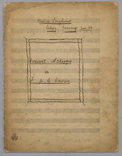 "Concert scherzo in F : for the organ" (original sheet music by Longhurst)