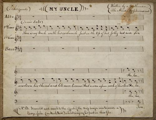 My uncle / written by a Gentleman ; the music by J. Townsend