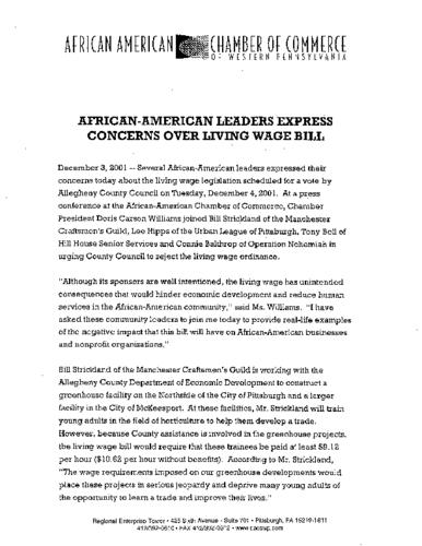 Concerns Over Living Wage Bill