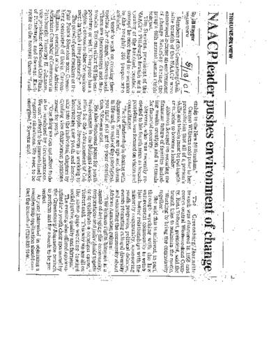 NAACP Leader Pushes Environment of Change - TR