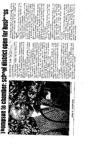 Thompson to Chamber-School District Open for Business - PC