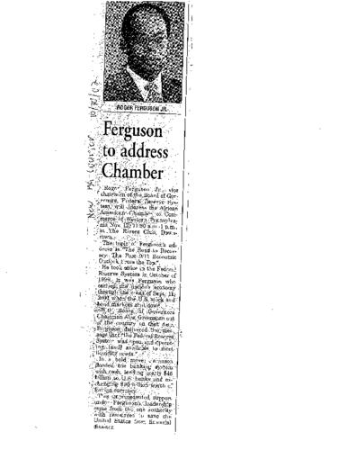 Ferguson to Address Chamber - NPC