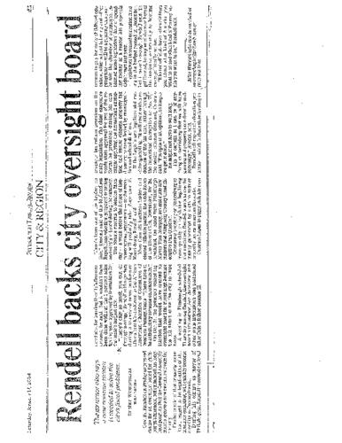 Rendell Backs City Oversight Board - TR