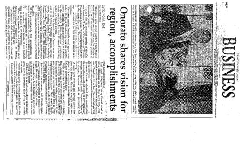 Onorato Shares Vision for Region, Accomplishments - NPC