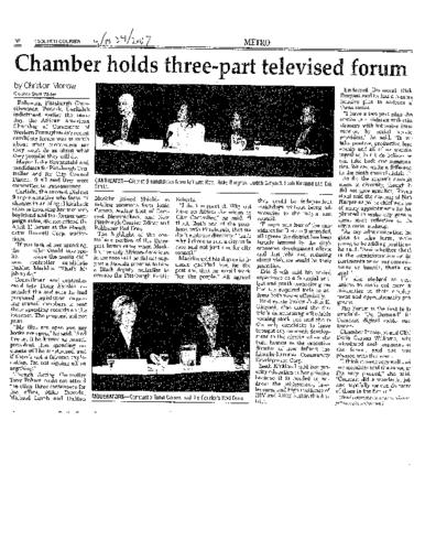 Chamber Holds Three Part Televised Forum - NPC
