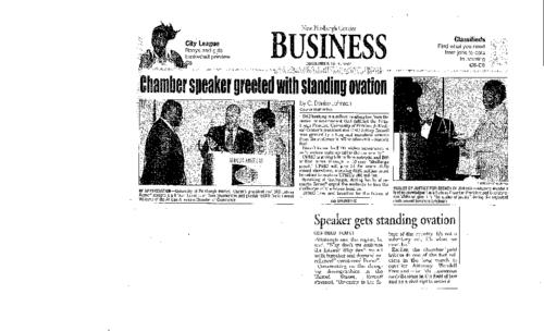 Chamber Speaker Greeted with Standing Ovation - NPC