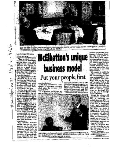 McElhatton's Unique Business Model Put Your People First - NPC