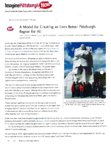 A Model for Creating an Even Better Pittsburgh Region for all - Imagine Pittsburgh Now