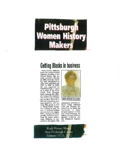 Pittsburgh Women History Makers - NPC