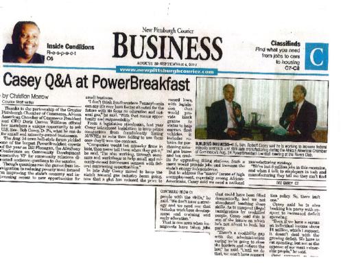 Casey Q&A at PowerBreakfast - NPC