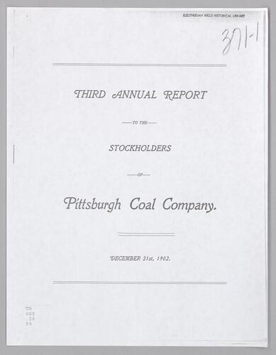 Pittsburgh Coal Company Annual Report to the Stockholders