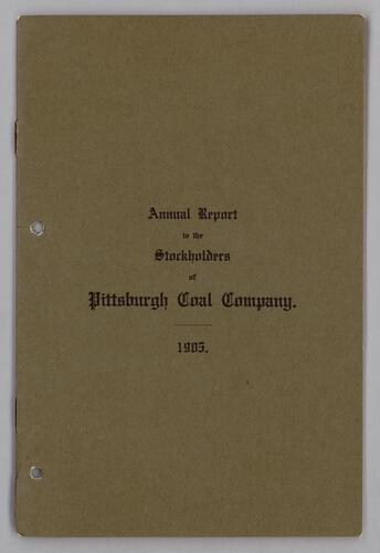 Pittsburgh Coal Company Annual Report to the Stockholders