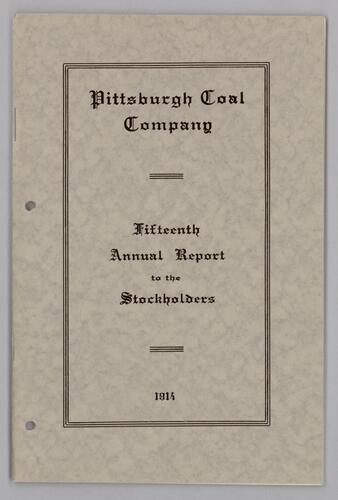 Pittsburgh Coal Company annual report to the stockholders