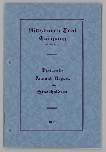 Pittsburgh Coal Company annual report to the stockholders