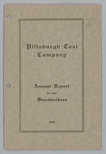 Pittsburgh Coal Company annual report to the stockholders