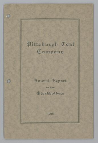Pittsburgh Coal Company annual report to the stockholders