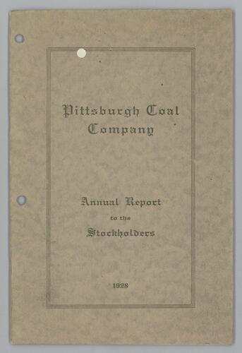 Pittsburgh Coal Company annual report to the stockholders