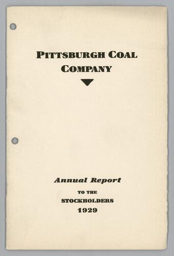 Pittsburgh Coal Company annual report to the stockholders