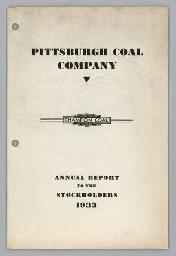 Pittsburgh Coal Company annual report to the stockholders