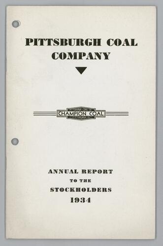 Pittsburgh Coal Company annual report to the stockholders